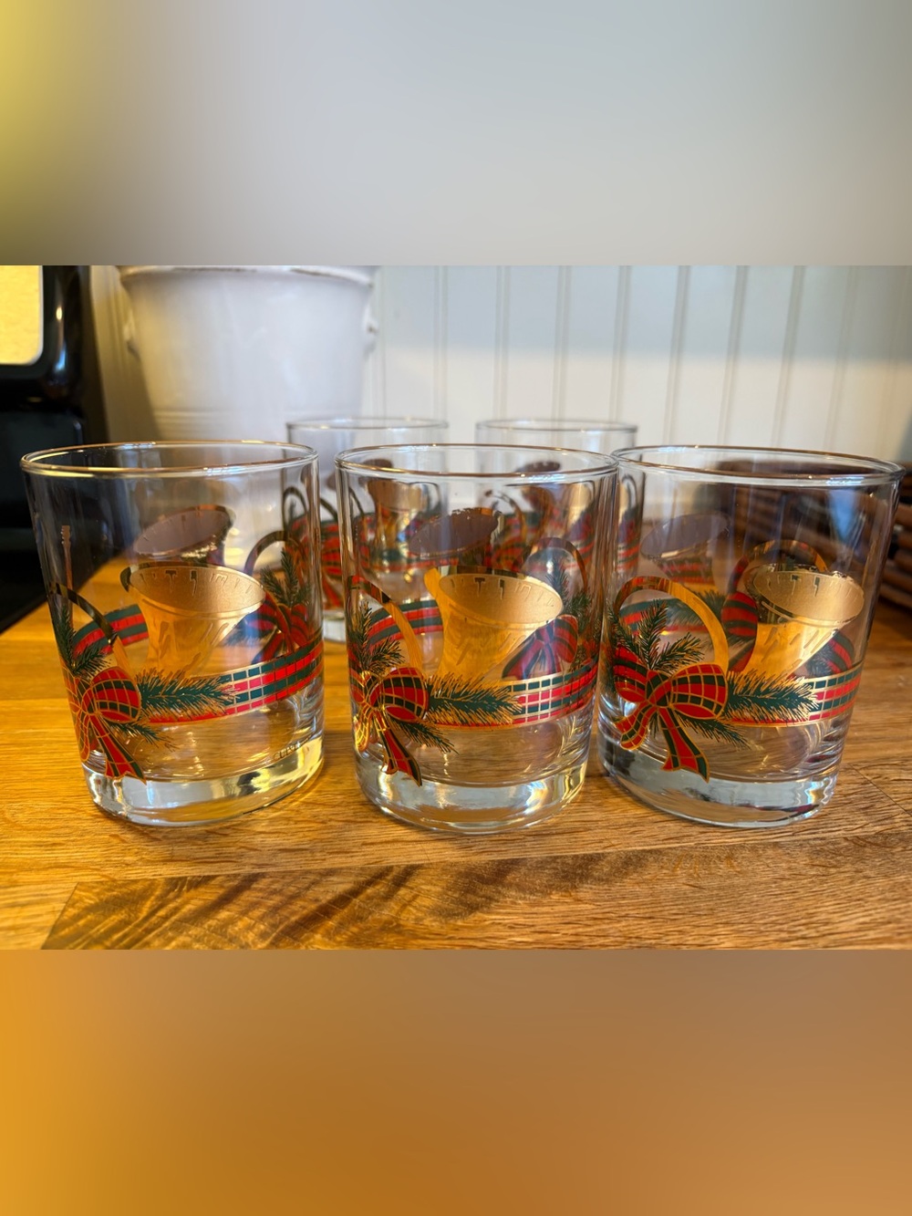 5 Culver ‘Yule Horn’ Old fashioned cocktail glasses